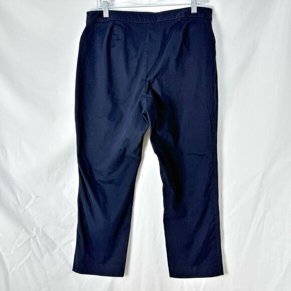 TALBOTS Women Blue Pants Curvy Zip Pockets Sz 14 P - Picture 3 of 16